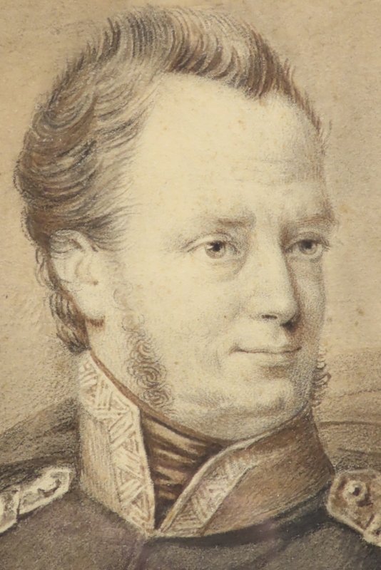 Drawing Portrait Of An Officer Lambert Brussels 1829-photo-1