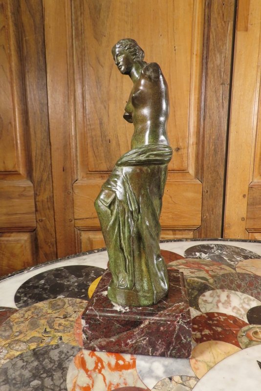 Bronze Sculpture Of The Goddess Aphrodite, Late 19th Century -photo-3