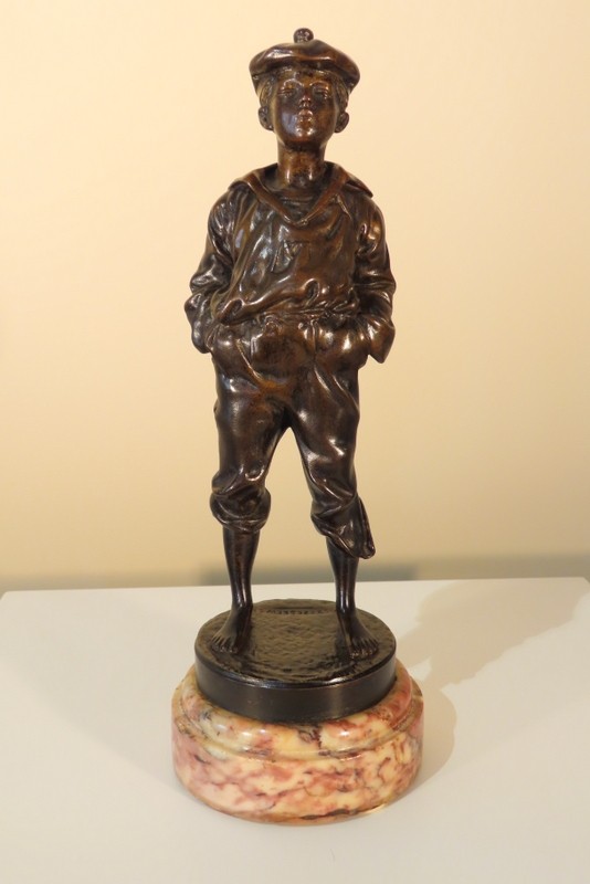 SCULPTURE EN BRONZE LE JEUNE SIFFLEUR Victor SZCZEBLEWSKI 