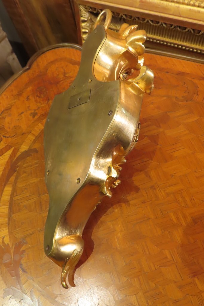 Small Alcove Cartel In Gilt Bronze, Louis XV Style -photo-6