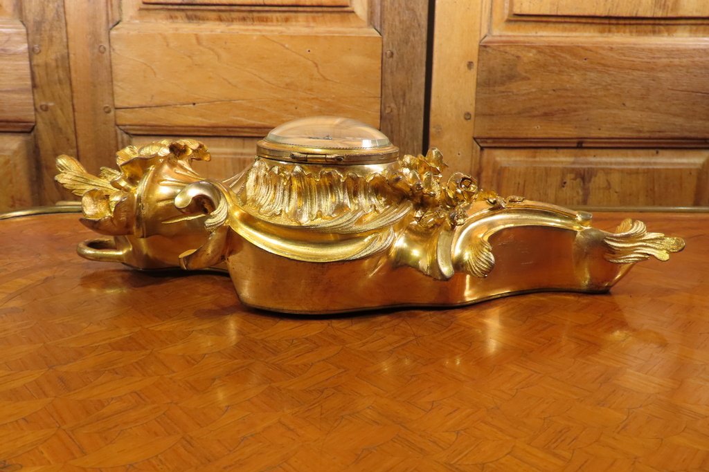 Small Alcove Cartel In Gilt Bronze, Louis XV Style -photo-8