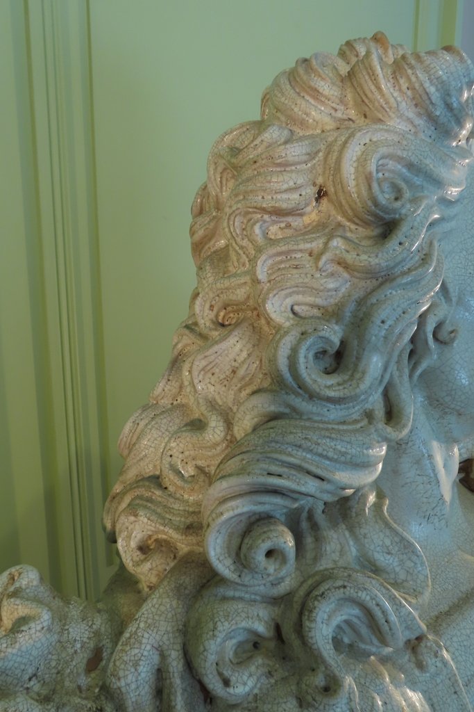 GRAND BUSTE SCULPTURE EN TERRE CUITE VERNISSEE Epoque XIX ème -photo-6