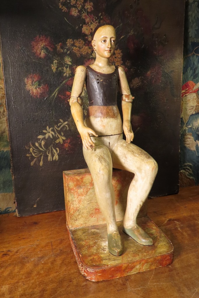 Wooden Santon Sculpture Of Devotion Italy - 18th Century Period 
