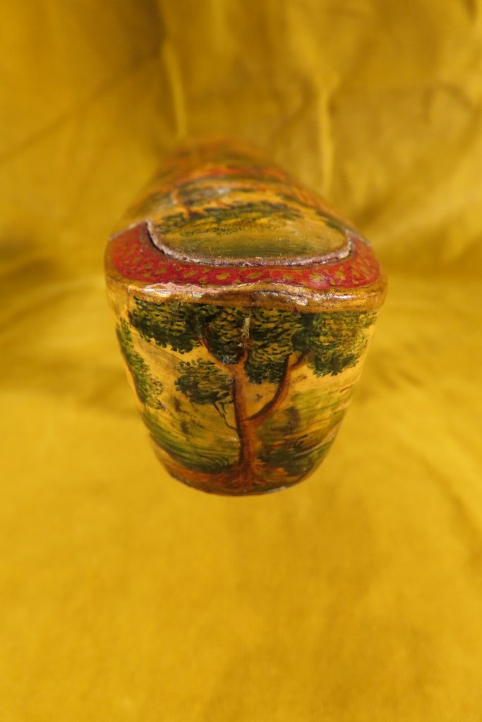 Qajar Kadjar Pencil Box With Decor Of Persian Figures 19th Century -photo-3