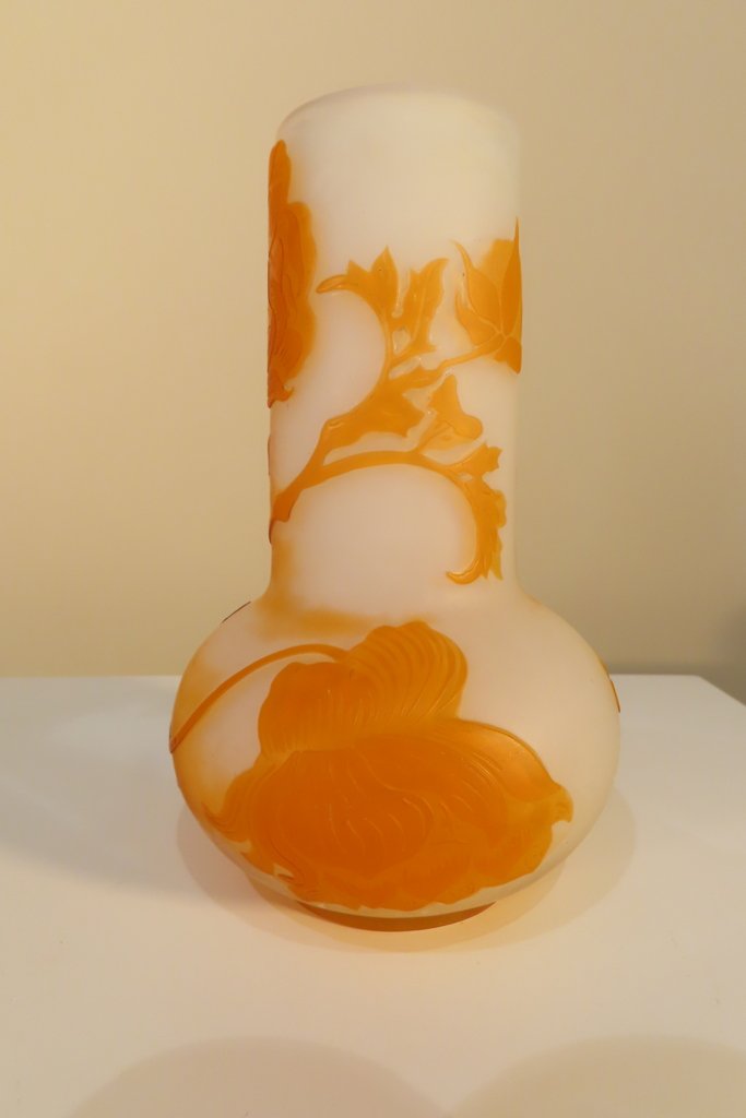 Galle Multi-layer Vase With Orange Floral Decoration-photo-4