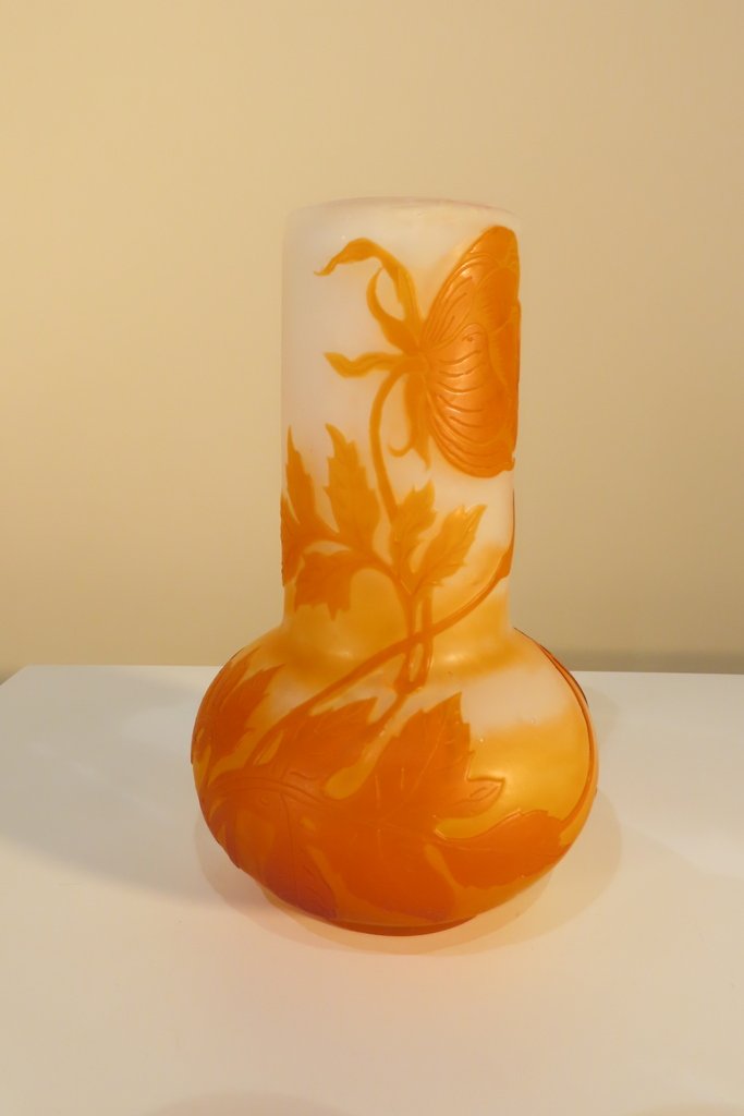 Galle Multi-layer Vase With Orange Floral Decoration-photo-8
