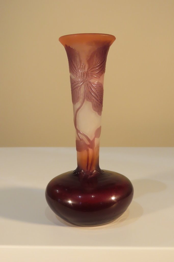 GALLE PETIT VASE SOLIFLORE AUX PENSEES Epoque vers 1900 -photo-8