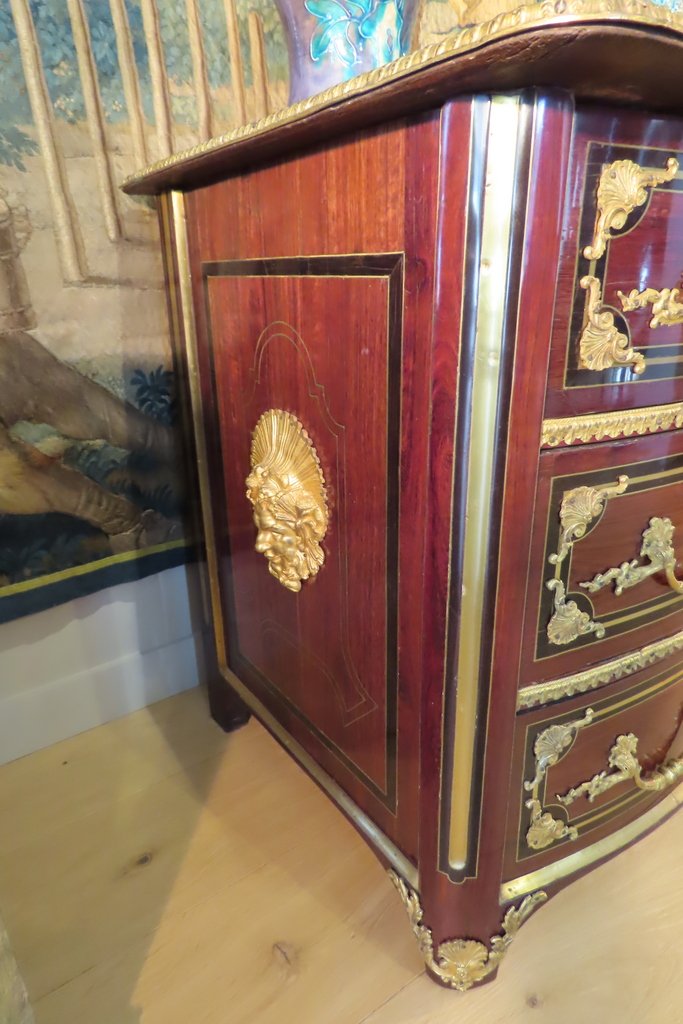 COMMODE REGENCE EN ARBALETE ET BRONZE DORE Epoque début XVIII ème-photo-6