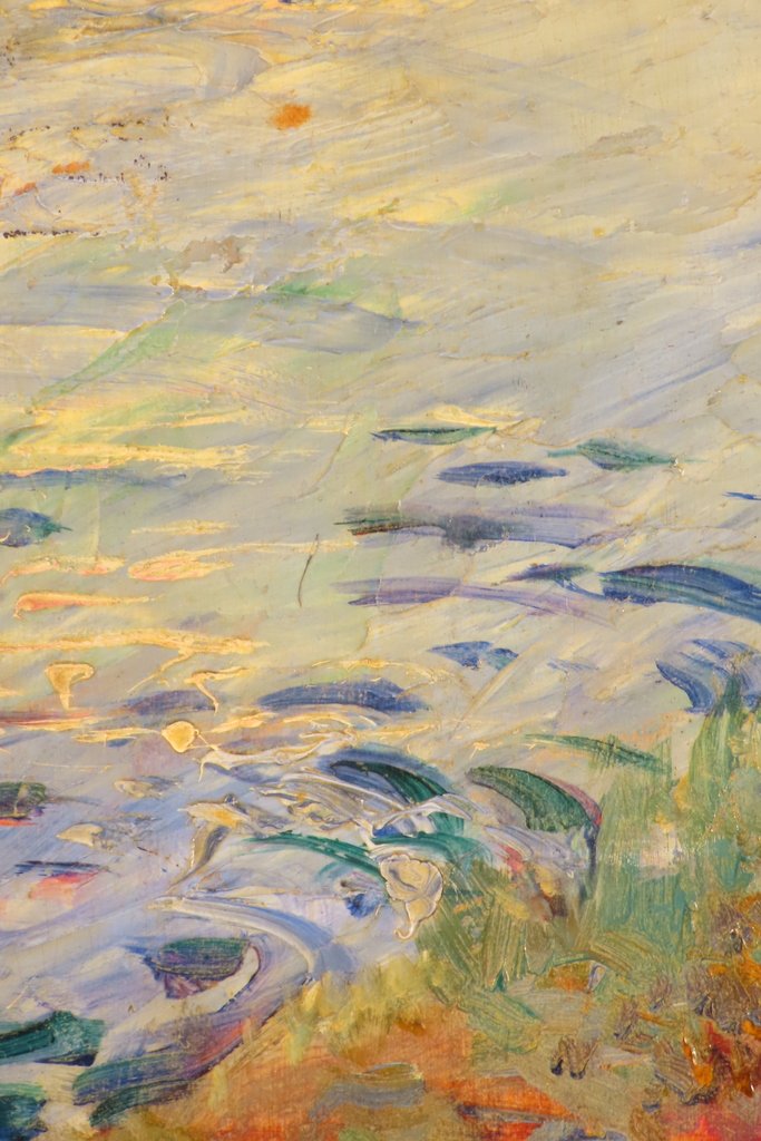 TABLEAU FEMME AU BORD DE L’EAU Epoque début XX ème -photo-5