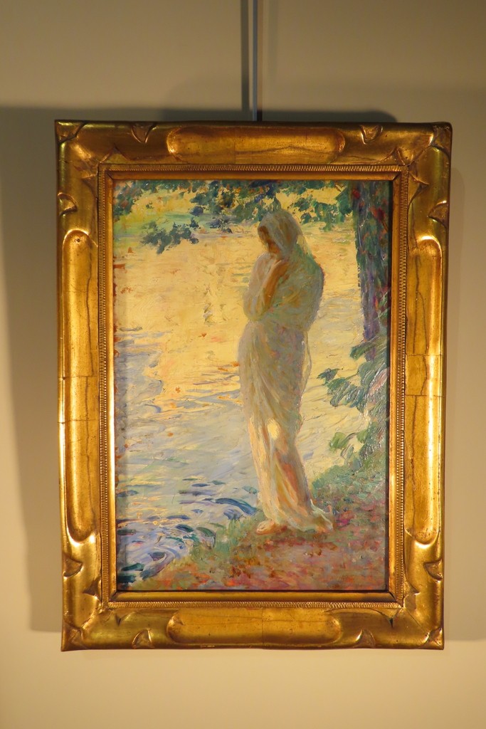 TABLEAU FEMME AU BORD DE L’EAU Epoque début XX ème 