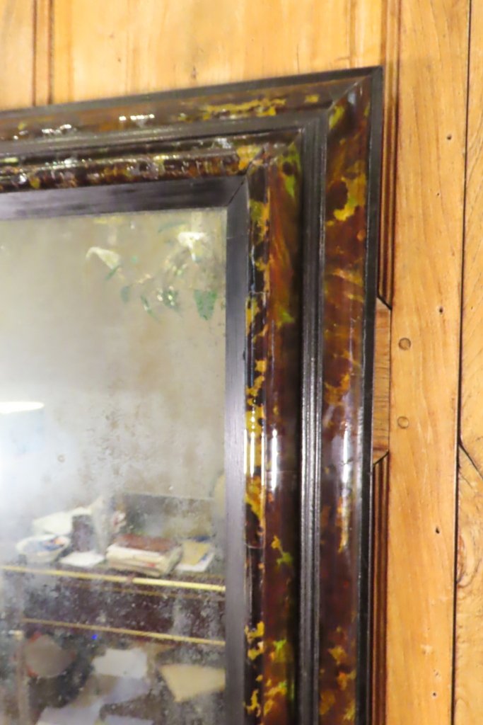 Mirror With Tortoiseshell Moldings Early 18th Century-photo-3