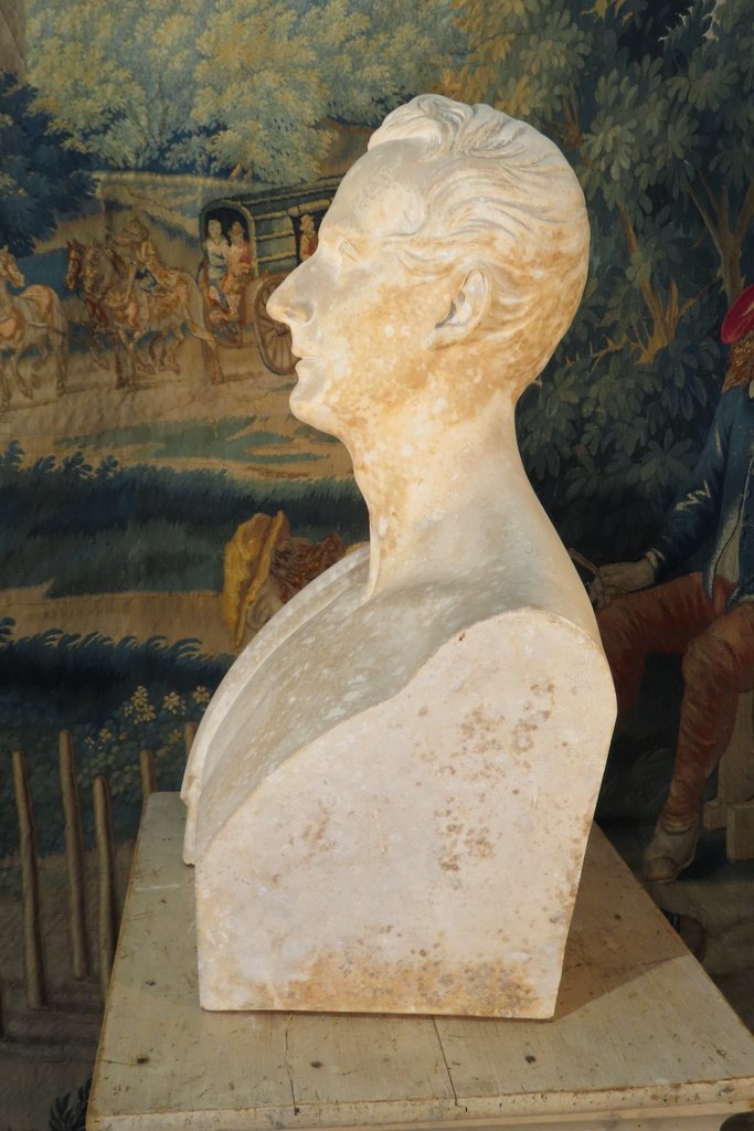 Plaster Bust Of Lamartine 19th Century-photo-2