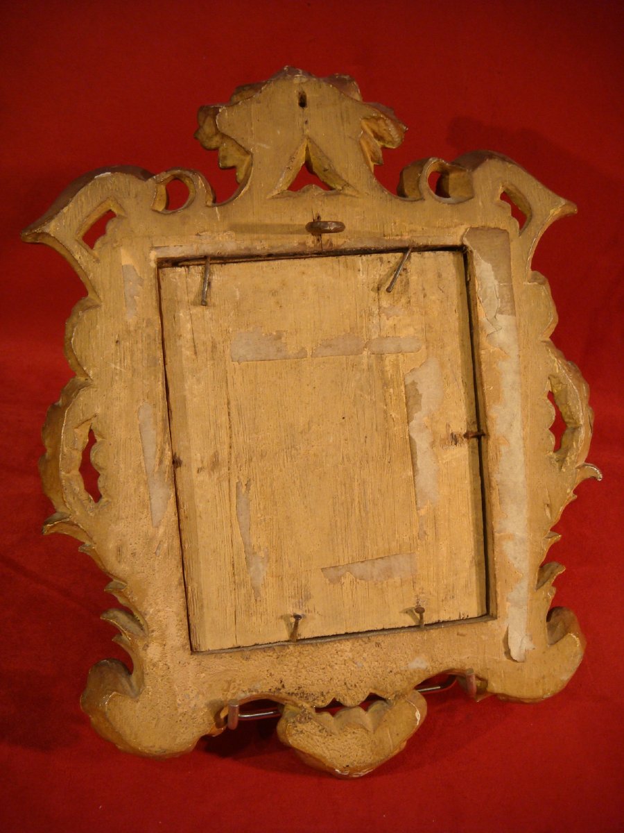 FIXE SOUS VERRE L' ANNONCIATION ITALIE EPOQUE FIN XVIII ème-photo-8