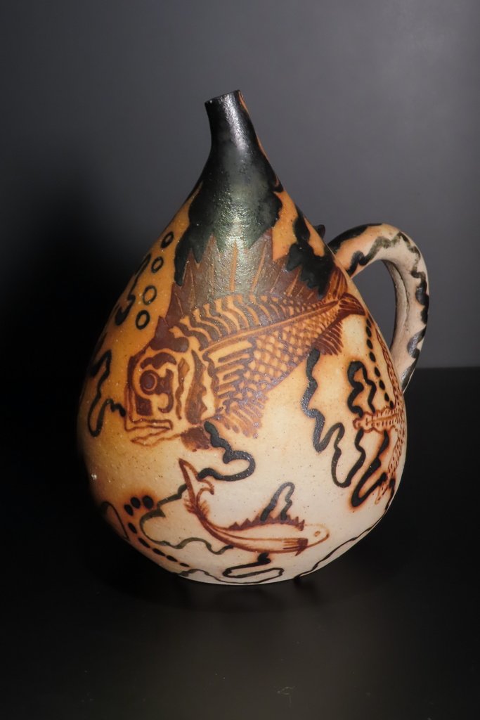 Ciboure Pitcher Praktika Sea Bed Decor Etienne Vilotte 20th Century -photo-2