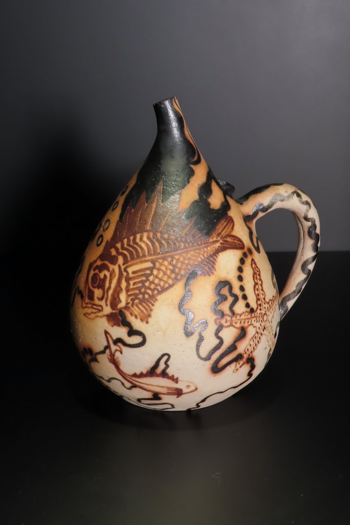 Ciboure Pitcher Praktika Sea Bed Decor Etienne Vilotte 20th Century -photo-1