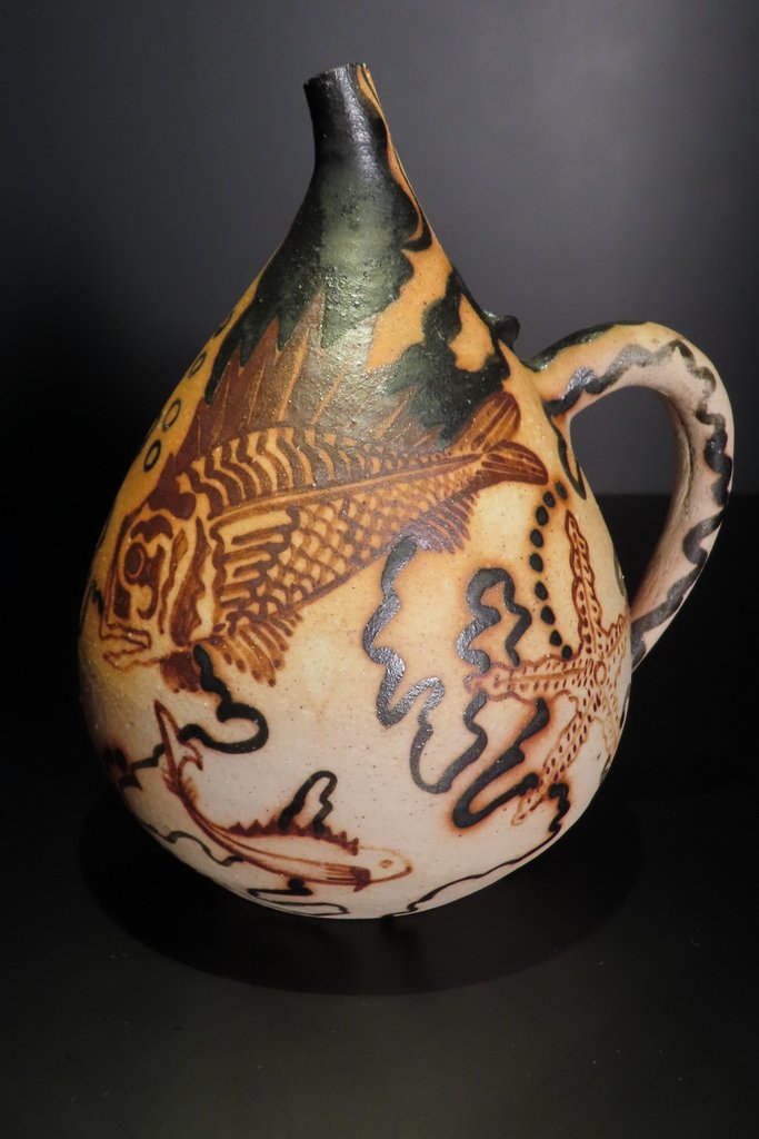 Ciboure Pitcher Praktika Sea Bed Decor Etienne Vilotte 20th Century -photo-4