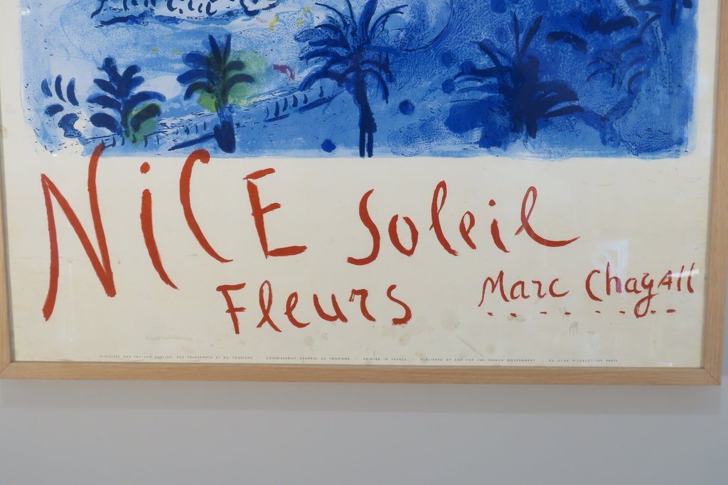 AFFICHE ORIGINALE MARC CHAGALL LA BAIE DES ANGES Epoque 1961 -photo-5