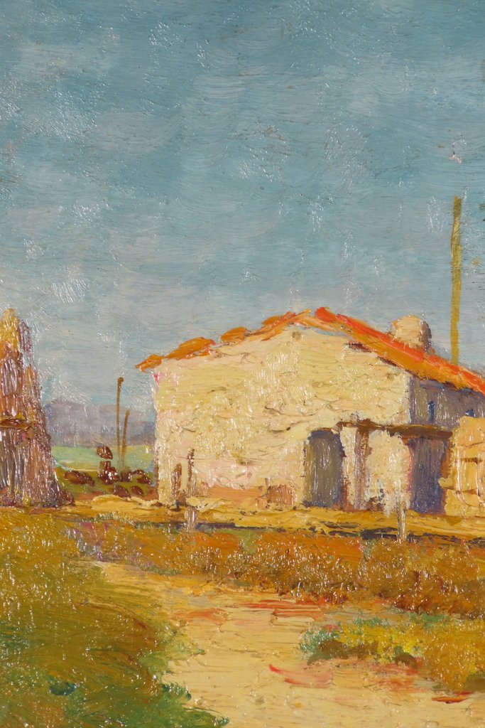 MARTIGUES HUILE SUR PANNEAU Marius Meiffren - Epoque début XX ème -photo-4