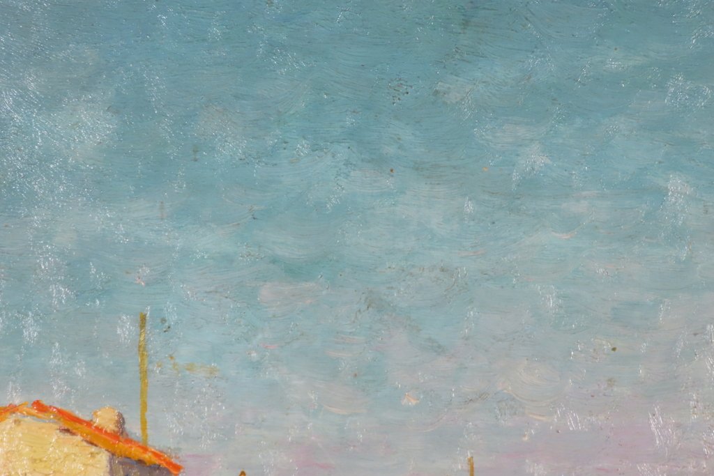 MARTIGUES HUILE SUR PANNEAU Marius Meiffren - Epoque début XX ème -photo-5