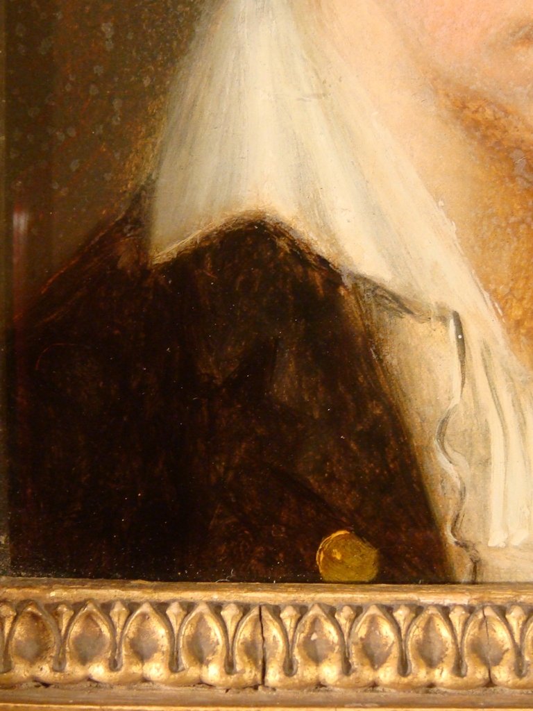 Fixé sous verre représentant le portrait d'un jeune garçon - Epoque Empire -photo-2