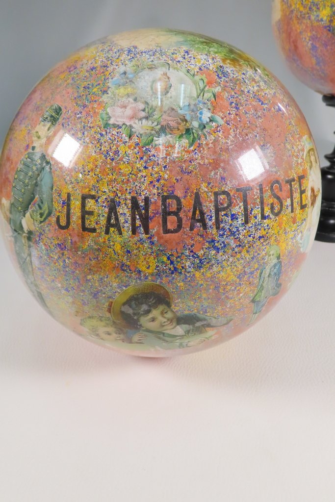 PAIRE DE BOULES A PERRUQUE Epoque fin XIX ème Siècle-photo-6