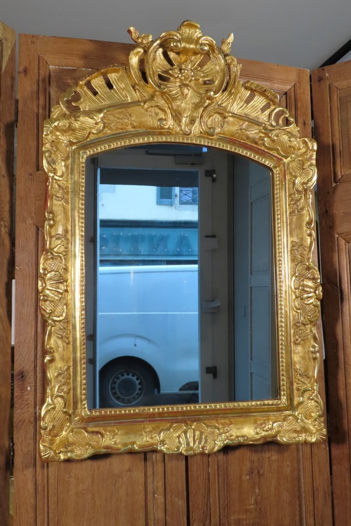 Giltwood Mirror With Shell Motifs, Regency Period -photo-3