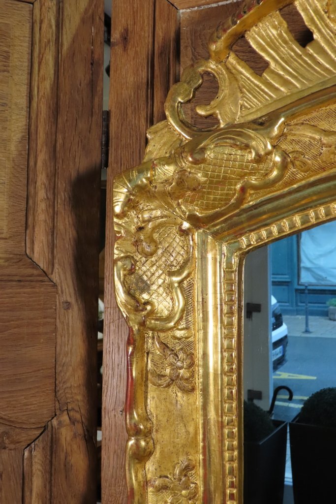 Giltwood Mirror With Shell Motifs, Regency Period -photo-2