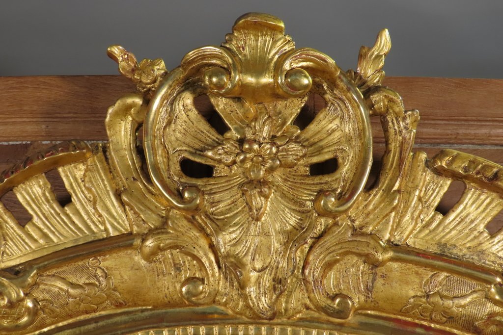 Giltwood Mirror With Shell Motifs, Regency Period -photo-3