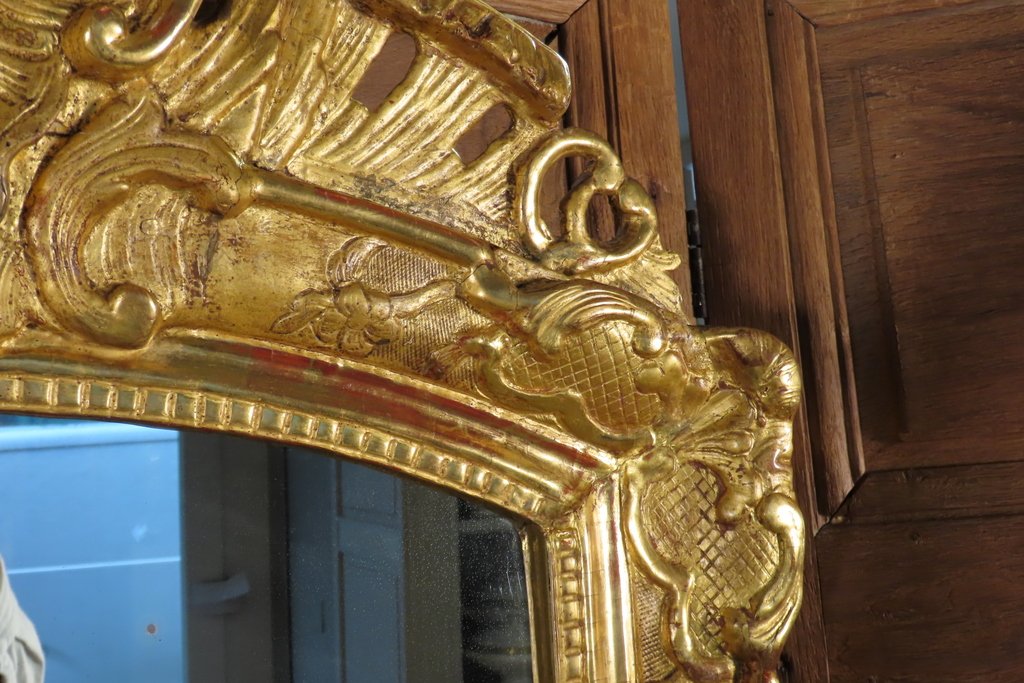 Giltwood Mirror With Shell Motifs, Regency Period -photo-4