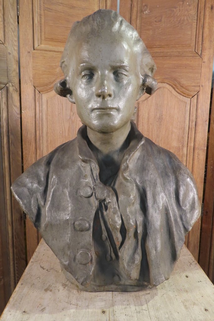 Terracotta Sculpture Of A Gentleman's Bust, 19th Century -photo-2