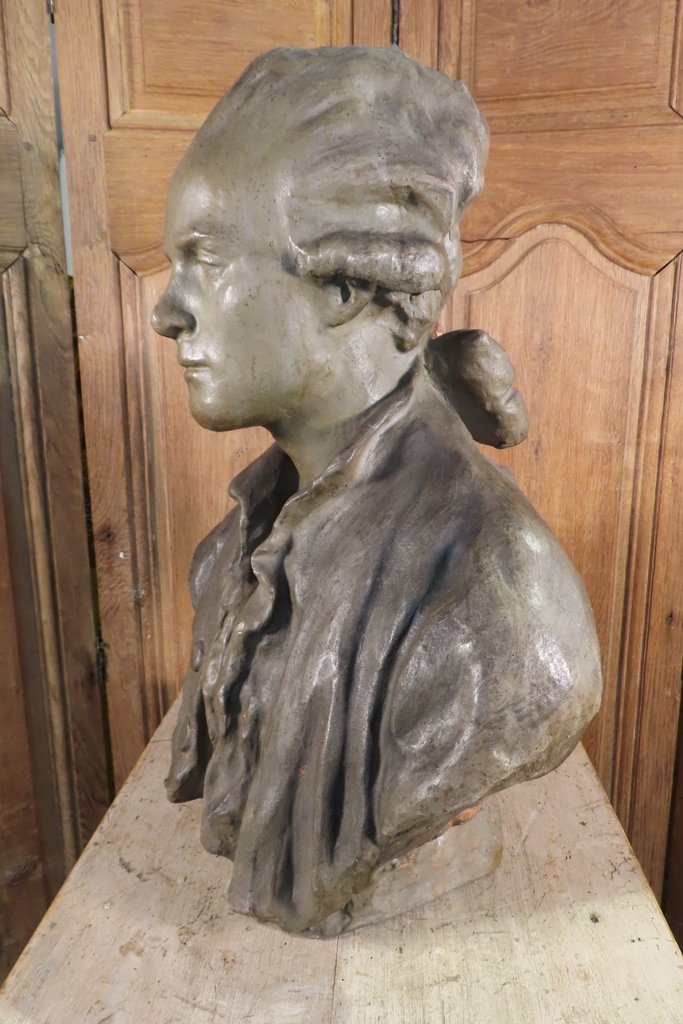 Terracotta Sculpture Of A Gentleman's Bust, 19th Century -photo-4