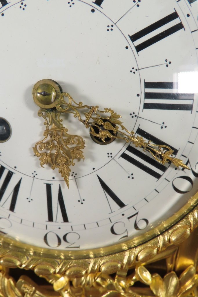 Louis XV Style Gilt Bronze Cartel Clock, Second Empire Period -photo-1