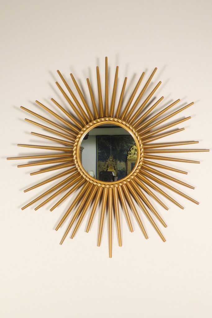 Chaty Vallauris Radiant Sun Mirror Circa 1950 -photo-6