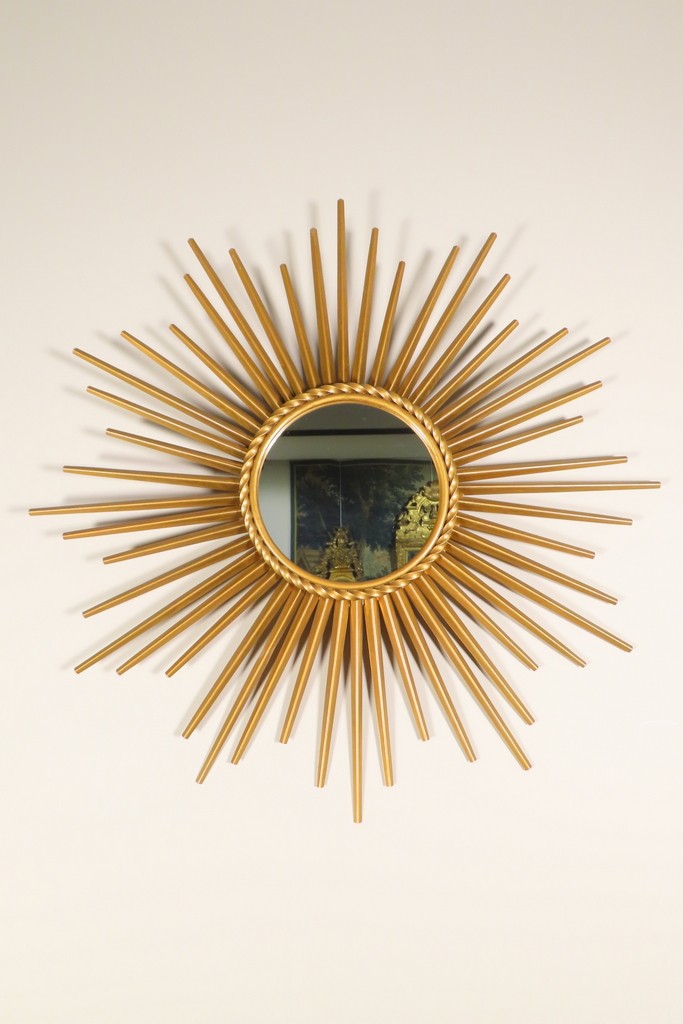 Chaty Vallauris Radiant Sun Mirror Circa 1950 