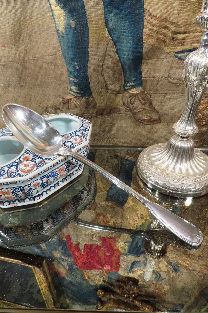 Solid Silver Stew Spoon, Farmers General Period, 18th Century 