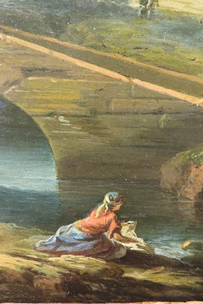 Oil Painting On Copper, Italian View, 18th Century-photo-2