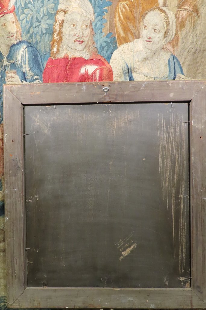 Painting The Card Game Oil On Panel 19th Century -photo-8