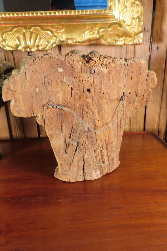 Pair Of Polychrome Wood Flower Baskets, 18th Century -photo-1