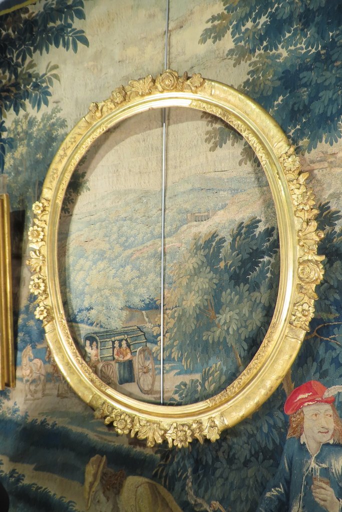 Large Oval Frame In Carved And Gilded Wood, Louis XV Period-photo-2