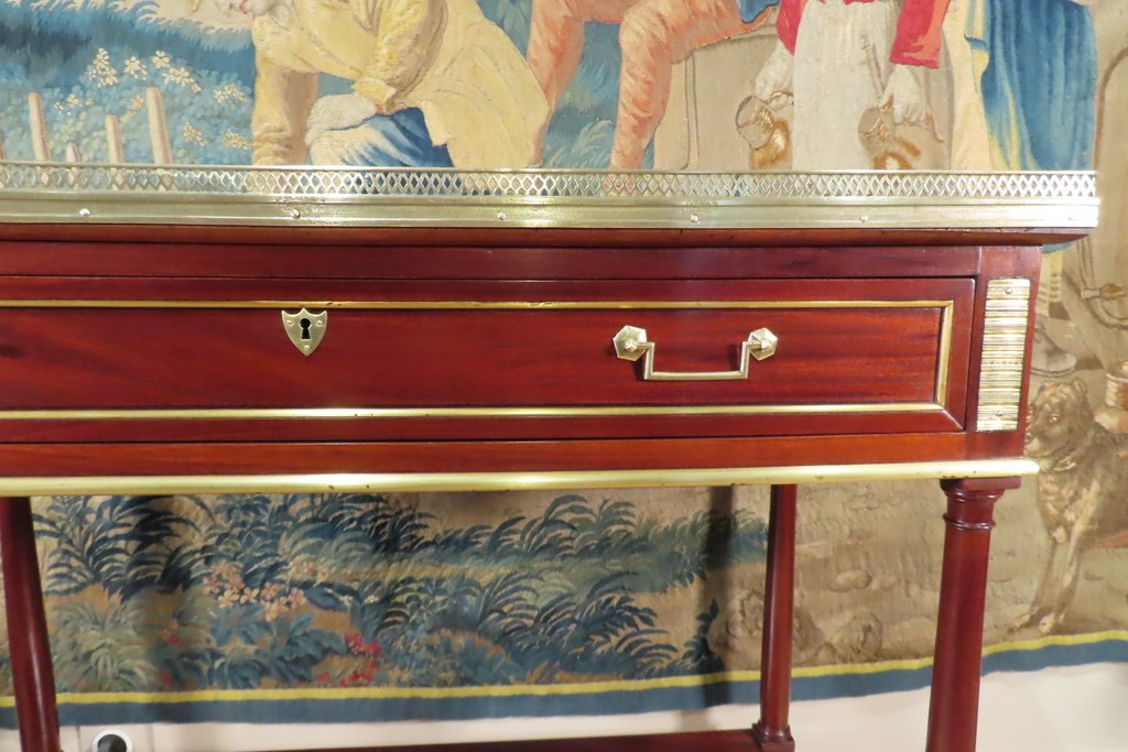 CONSOLE RECTANGULAIRE EN ACAJOU Epoque Directoire -photo-3