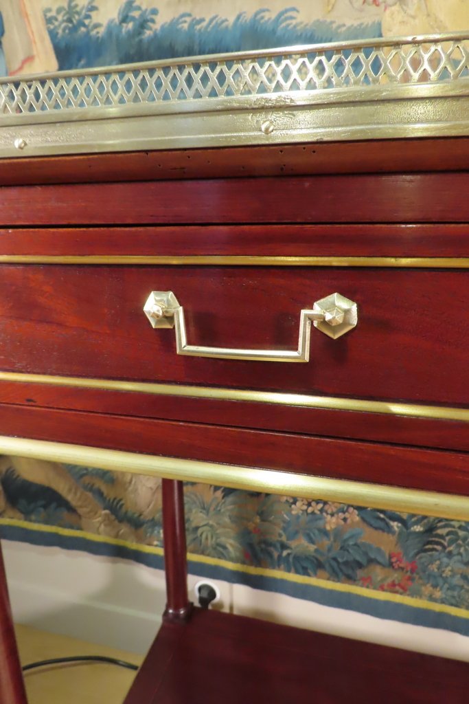 CONSOLE RECTANGULAIRE EN ACAJOU Epoque Directoire -photo-3