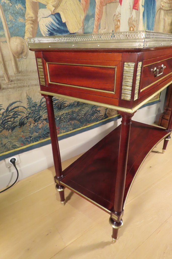 CONSOLE RECTANGULAIRE EN ACAJOU Epoque Directoire -photo-6