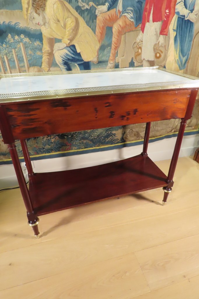 CONSOLE RECTANGULAIRE EN ACAJOU Epoque Directoire -photo-7