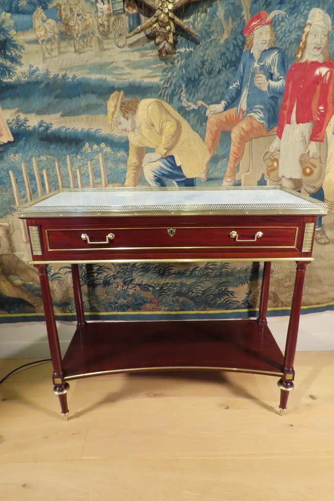 CONSOLE RECTANGULAIRE EN ACAJOU Epoque Directoire -photo-8