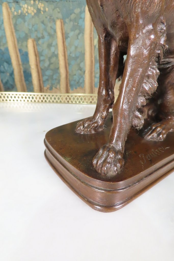 BRONZE ANIMALIER CHIEN DE CHASSE A LA BECASSE Ferdinand PAUTROT -photo-5