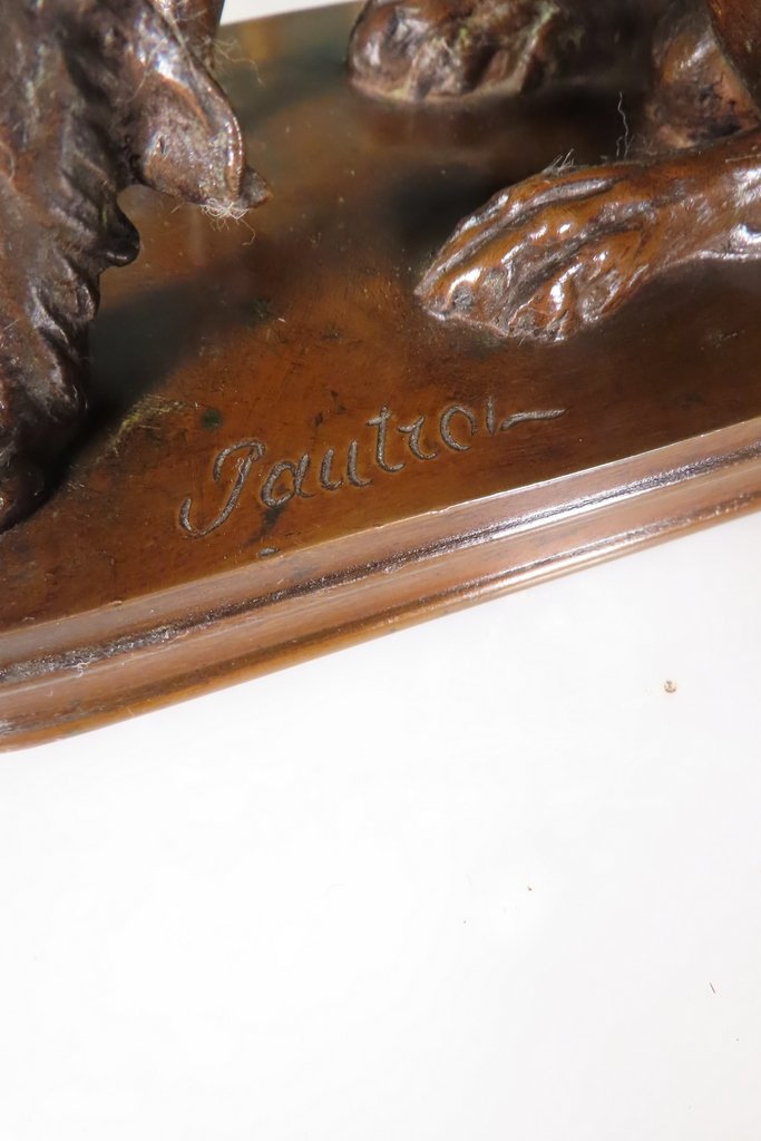 BRONZE ANIMALIER CHIEN DE CHASSE A LA BECASSE Ferdinand PAUTROT -photo-7