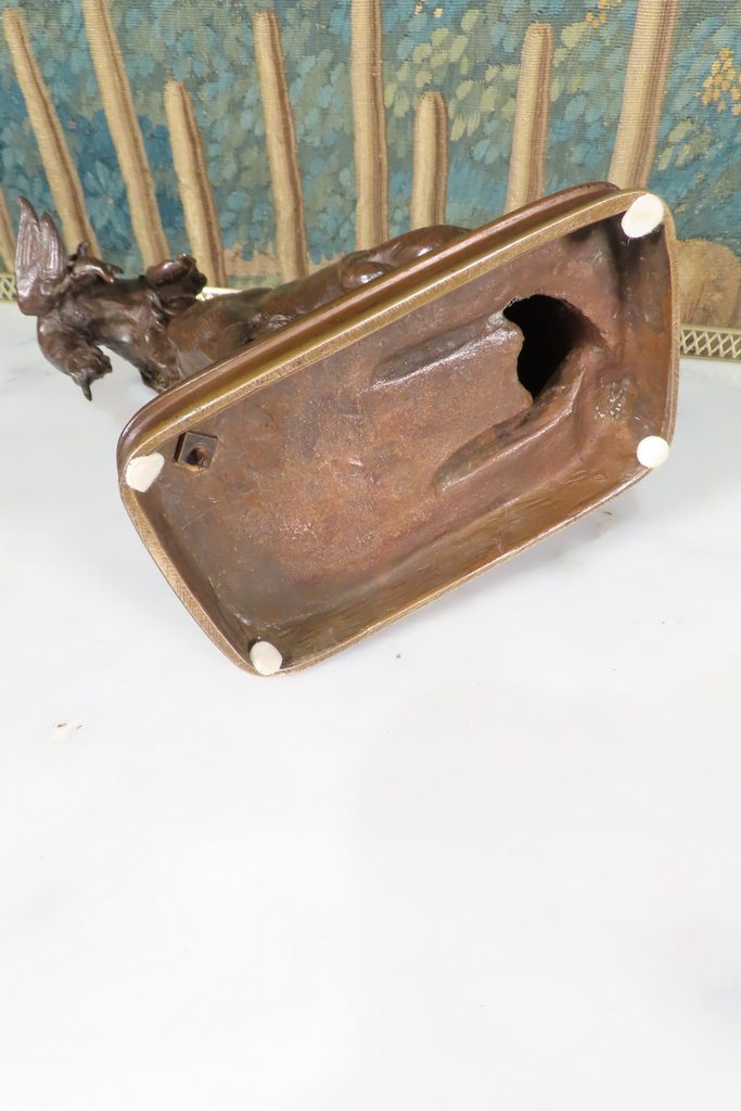 BRONZE ANIMALIER CHIEN DE CHASSE A LA BECASSE Ferdinand PAUTROT -photo-8