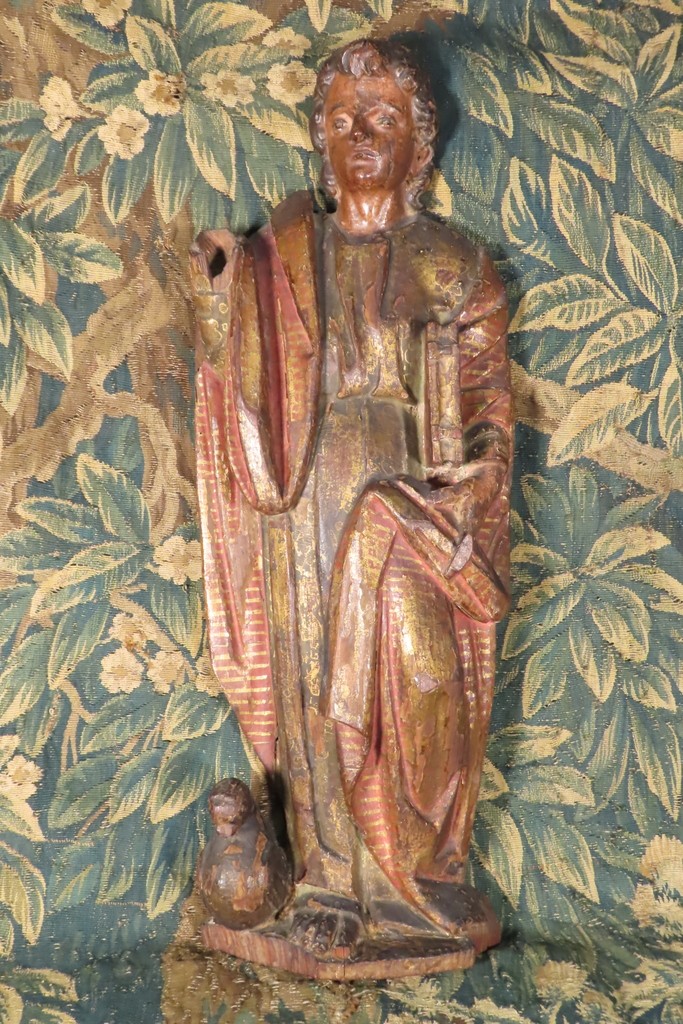 SCULPTURE EN BOIS POLYCHROME SAINT JEAN L’EVANGELISTE Epoque XVIII ème 