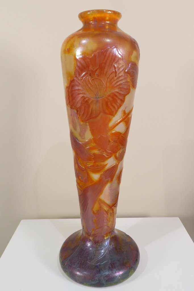 VASE EN VERRE MULTICOUCHE MULLER CROISMARE NANCY Epoque vers 1900 -photo-2