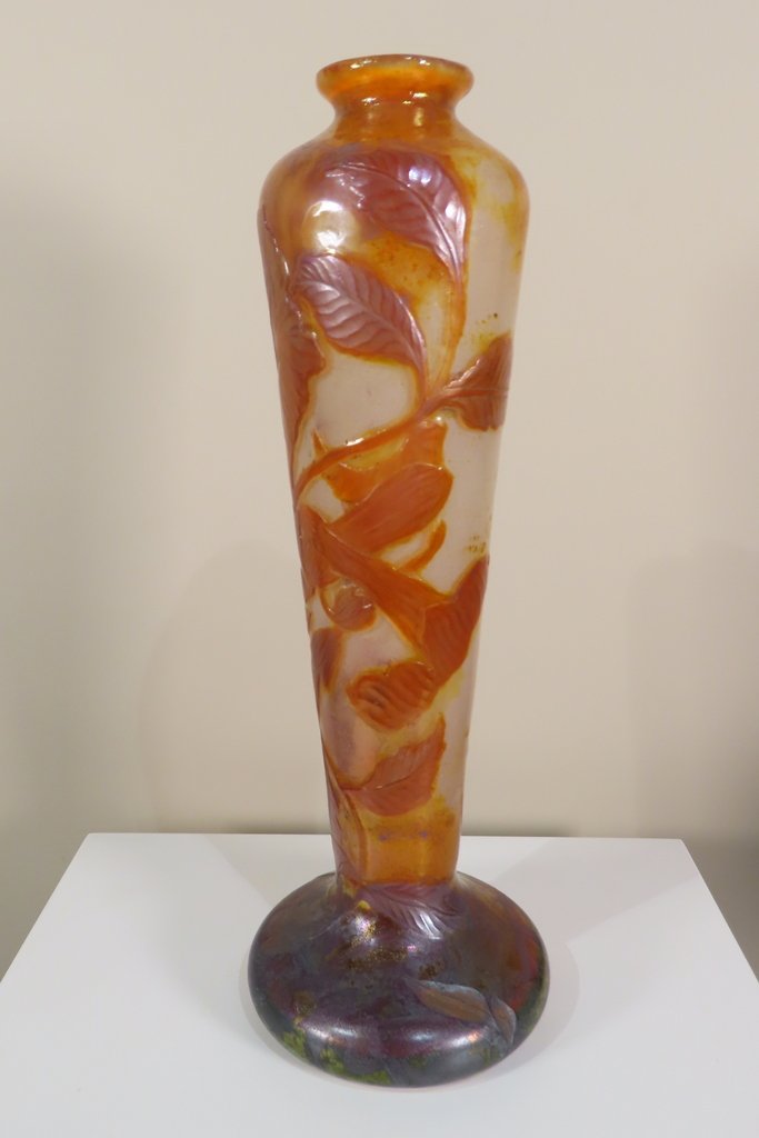 VASE EN VERRE MULTICOUCHE MULLER CROISMARE NANCY Epoque vers 1900 -photo-3